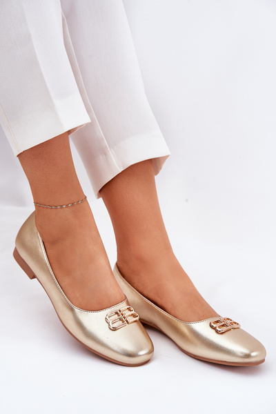 Ballerines Élégantes Pour Femme Avec Décoration Vinceza 62206 Dorées
