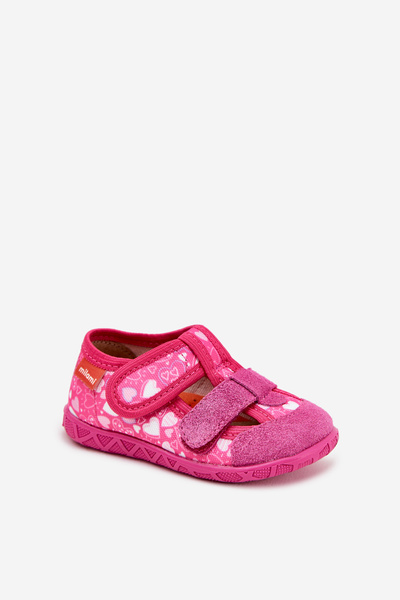 Šlepetės Milami Vaikams Su Velcro Širdelėmis Rožinė Reathiana