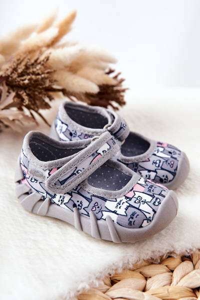 Šlepetės Balerina Befado Cats 109P241 Pilka