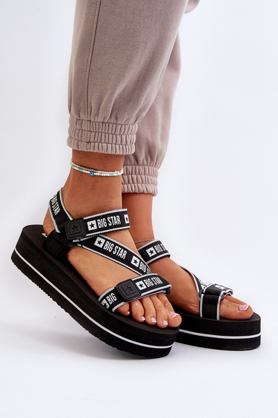 Sandales à plateforme pour femmes Big Star NN274A525 Noir