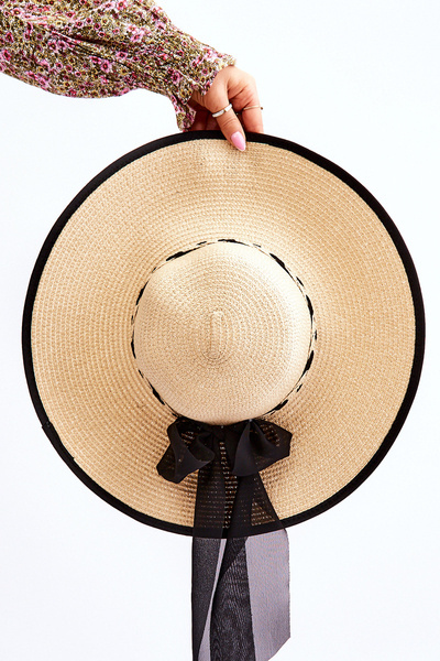 Chapeau Avec Noeud Tendance Beige Clair