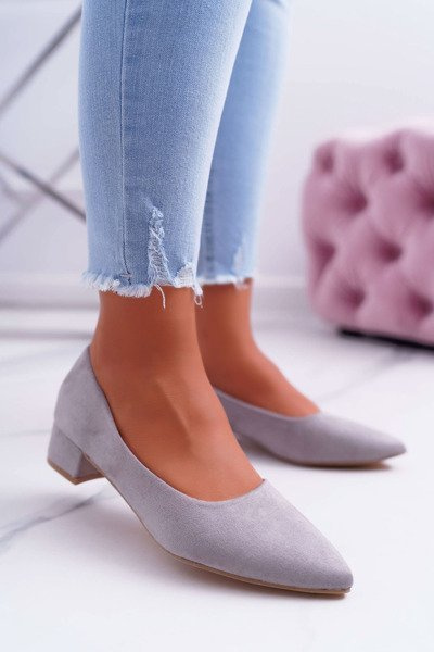 Klasszikus Suede Grey Rheya pumpák