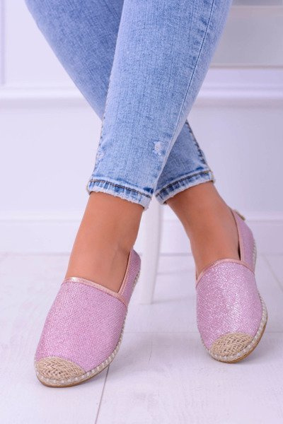 Lu Boo Rosa Glitzer-Espadrilles