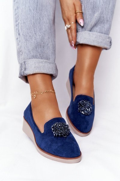 Elegante Keilabsätze Vinceza 10580 Wildleder Blau