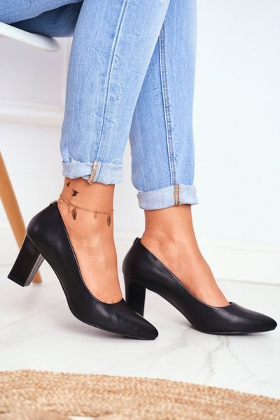 Sergio Leone PB403 Stiletto Pompe Negru