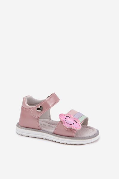 Sandale Pentru Copii Cu Velcro Roz Orailla
