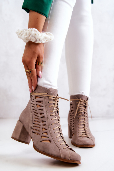 Bottes Ajourées Daim Maciejka 05508-04 Beige