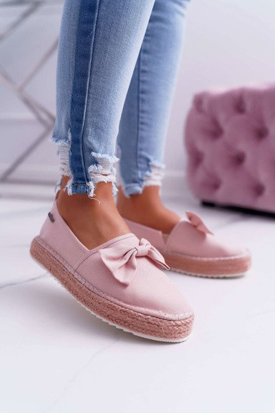 Femei Espadrilles Fabric Big Star Pink DD274785