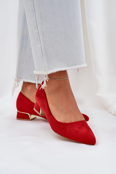 Ballerines à petit talon et à bouts pointus rouges Terilara