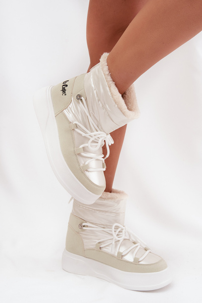 Bottes de neige pour femmes Sur plateforme Lee Cooper LCJ 25 03 3815 Blanches