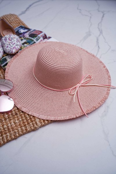 Női szalmakalap Pink La Madrid