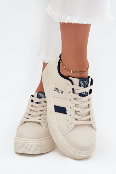 Női Sneaker Platformon Big Star SS274347 Világos Bézs