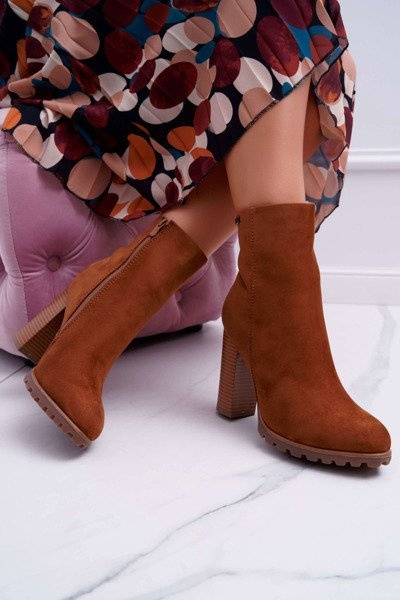 Cizme de stiletto pentru femei Camel Suede Cadillac