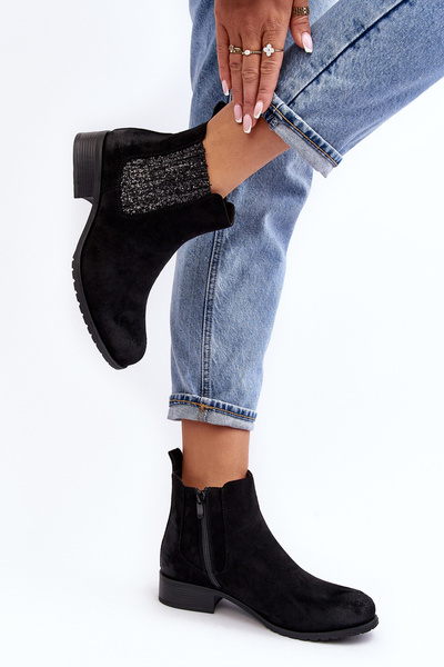Damen Schnürstiefeletten Mit Flachem Absatz Schwarz Sauamia