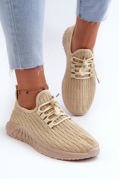 Leichte Damen Sportschuhe Beige Xalara