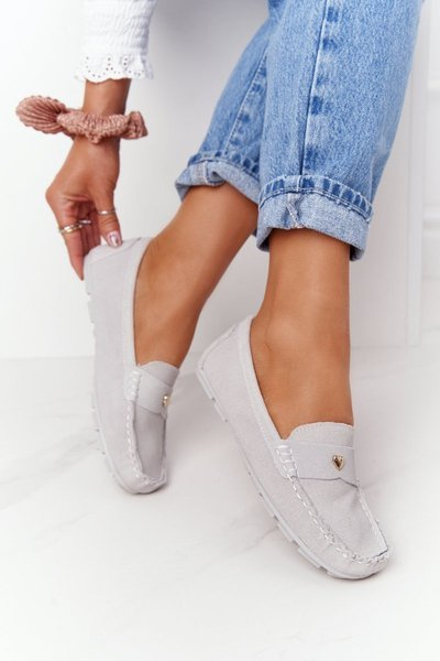 Mocassins Femme Daim S.Barski Gris