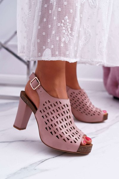 Sandales à talons aiguilles pour femmes Sergio Leone SK850 Rose Farmona