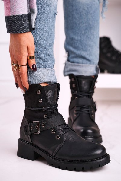 Women's Warm-up Worker Stiefel Schwarz Strong