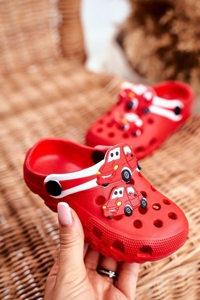 Vaikiški batai Mergaičių putplasčio skaidrės Raudonas automobilis Bruno