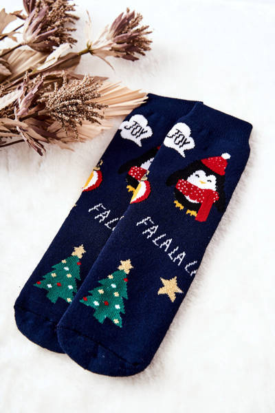 Kinder Weihnachtssocken Marineblau