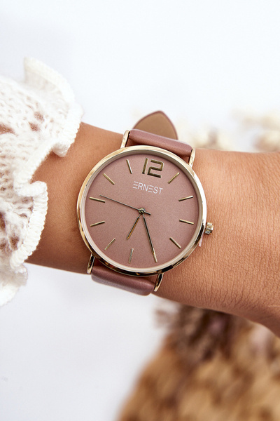 Montre Femme avec Bracelet Cuir Ernest E62001MD Rose