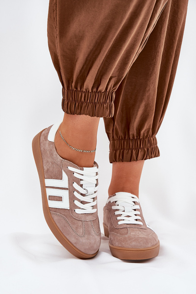 Sneaker Sportcipők Velúrból Bézs Vinceza 79517