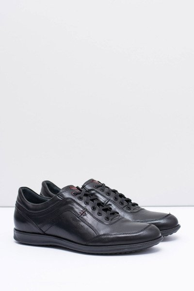 Demi-bottes en cuir noir pour hommes Nikopol Casual Polver