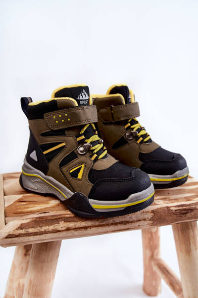 Children's Booties Trappers Warmed With Wool Khaki Marco