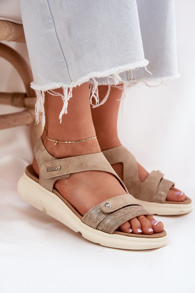 Damen Wedges Sandalen Beige Maroriella