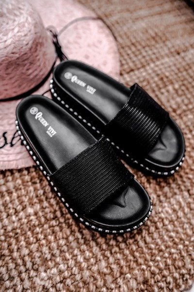 Platforma pentru femei Flip Flops Black Silver Venima