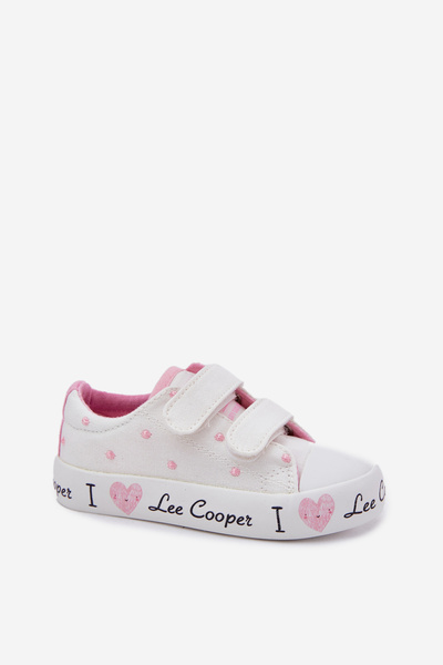 Adidași Fete Cu Velcro Lee Cooper LCW-25-02-3264K Albi