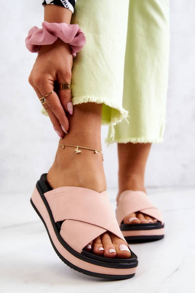 Chaussons Femme Cuir Big Star JJ274722 Rose