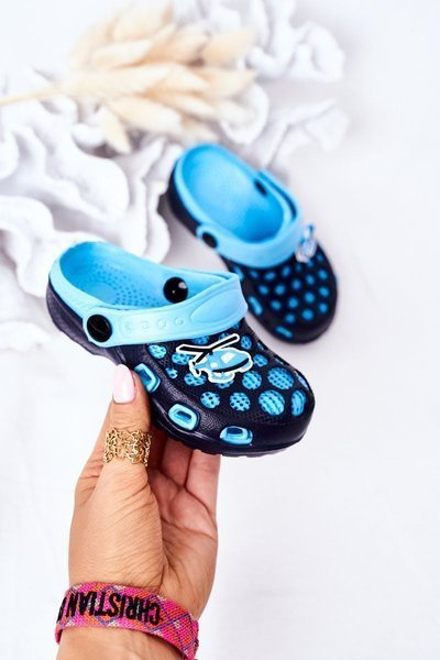 Papuci de spumă pentru copii crocs jupiter albastru bleumarin