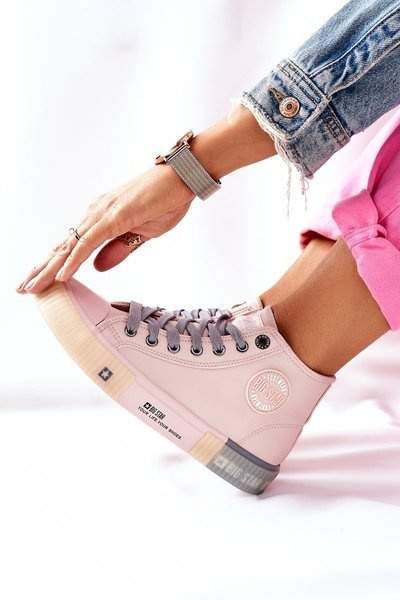 Leder Hohe Turnschuhe Big Star II274138 Rosa