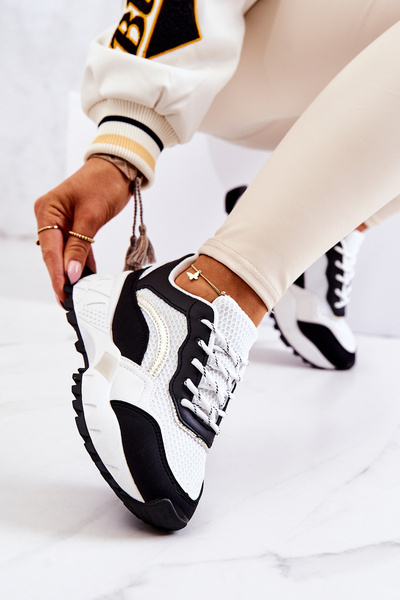 Sporty Sneakers Shoes Black-White Revenge
