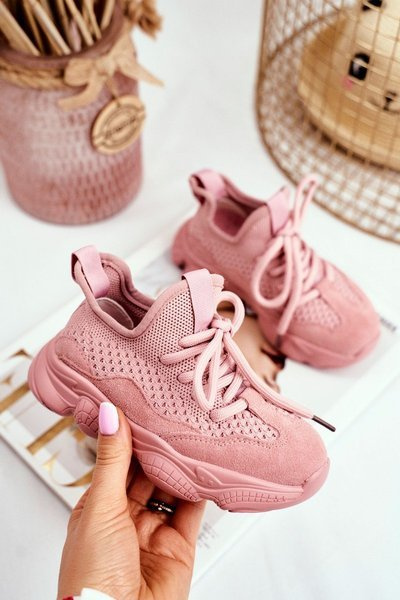 Children's Sports Shoes Suede Pink Volema