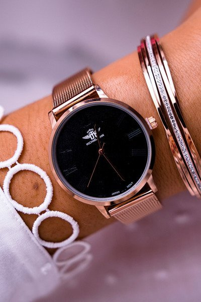 Moteriškas laikrodis Michael John Pink Gold Vilanda