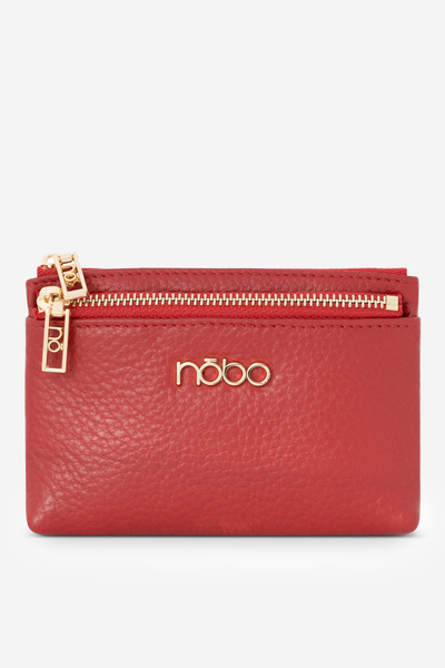 Petit portefeuille pour femme en cuir naturel Nobo NPUR-LR110-C005 Rouge