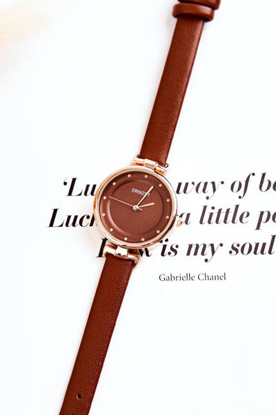 Montre Analogique Femme Ernest Marron