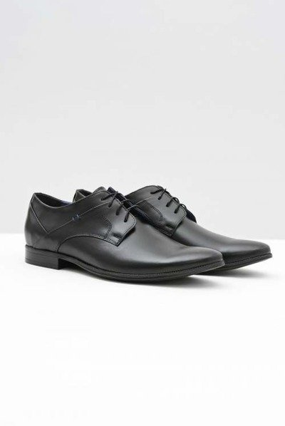 Elegante Schwarze Herren Gaspare Polen Leder Halbschuhe