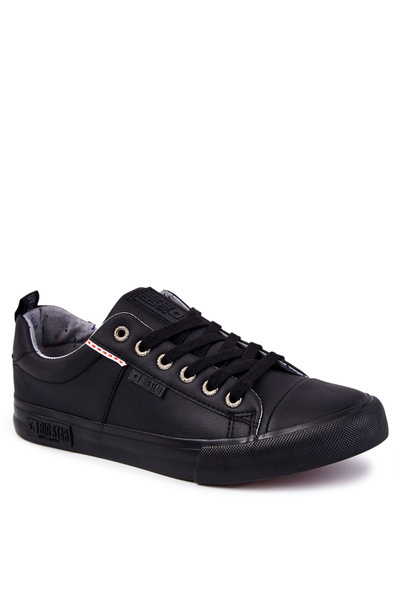 Men's Low Leather Sneakers Big Star KK174004 Black