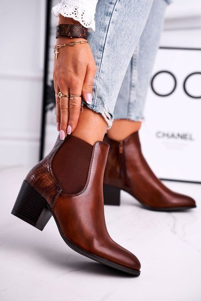Women’s Boots On High Heel Sergio Leone Brown BT613