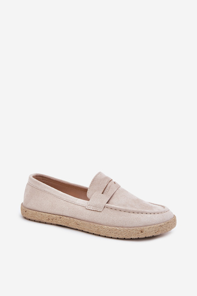 Mocassins pour hommes avec tresse beige Fiamar