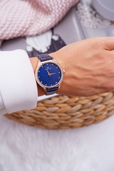 Giorgio & Dario Damenuhr mit Zirkonen Marineblau Prime