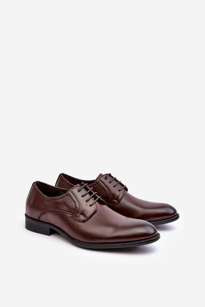 Herren Lederhalbschuhe dunkelbraun Harene