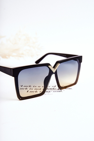 Square Sunglasses Ombre V130044 Black and Blue