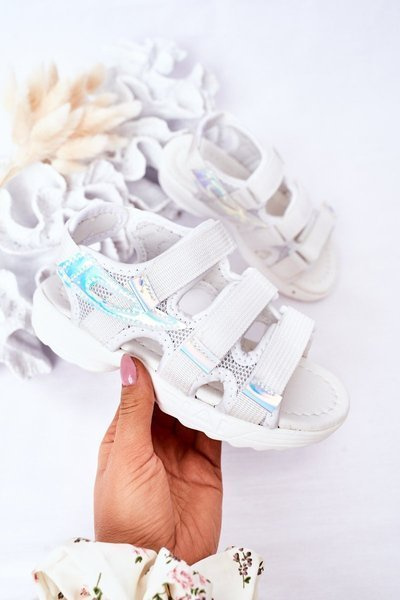 Kinder Sport Klettverschluss Sandalen Weiß Flyn