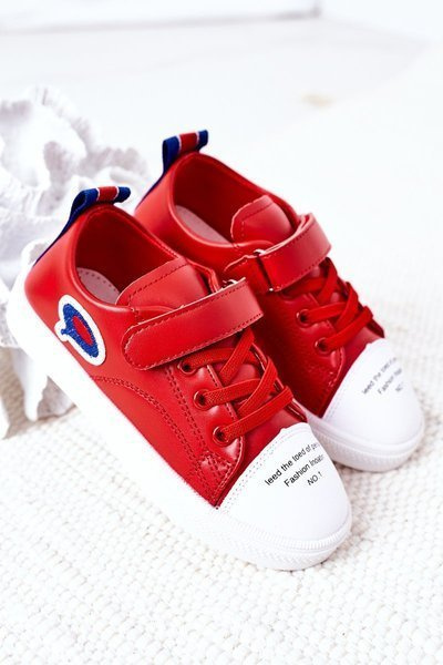 Kinder Klettverschluss Turnschuhe Cartoon Rot