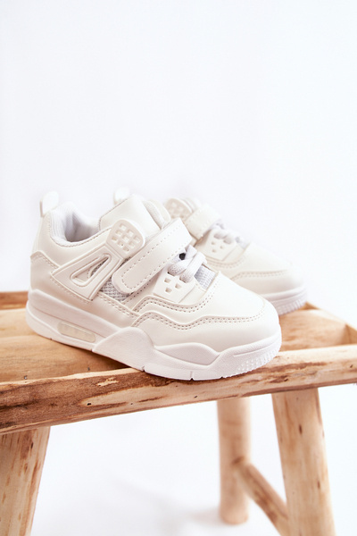 Pantofi sport din piele pentru copii White Marisa