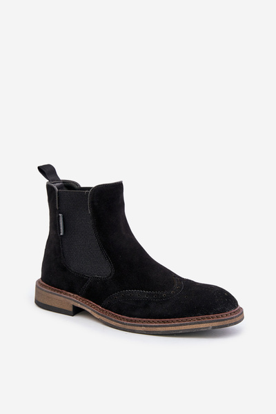 Bottines Chelsea en daim pour hommes Big Star OO174192 noir